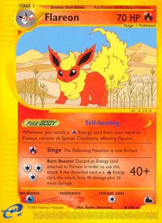 Flareon (8) (/144) [Vintage: Skyridge] Pokemon Single Pokémon