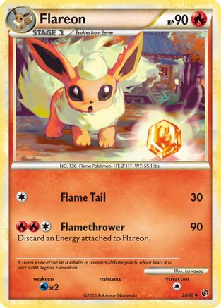 Flareon (26/90) [HGSS: Undaunted] Pokemon Single Pokémon