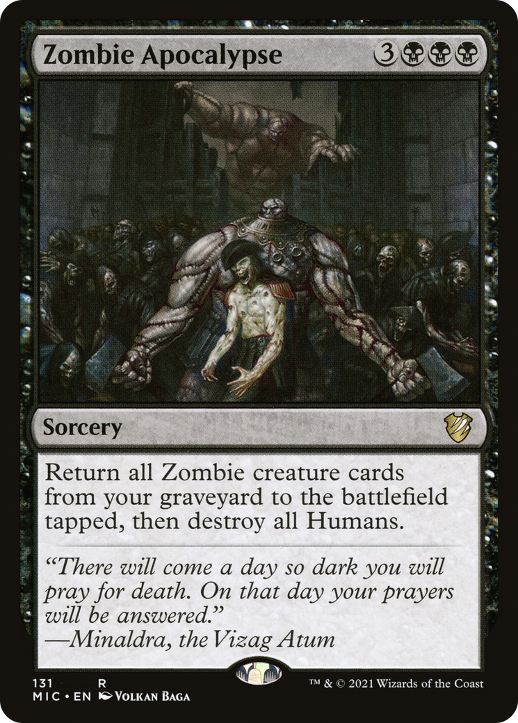 Zombie Apocalypse (MIC-131) [Midnight Hunt Commander] MTG Single Wizards of the Coast