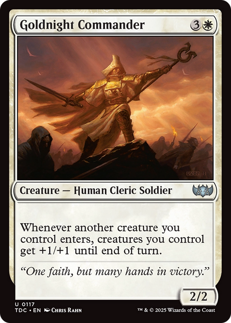 Goldnight Commander (TDC-117) [Commander: Tarkir: Dragonstorm] MTG Single Wizards of the Coast