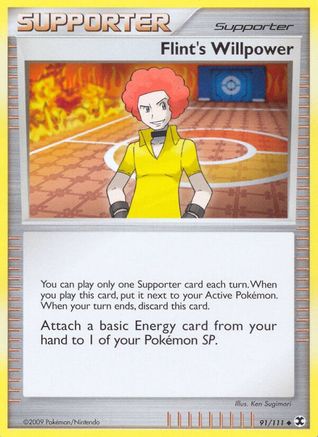 Flint's Willpower (/111) [Platinum: Rising Rivals] Pokemon Single Pokémon