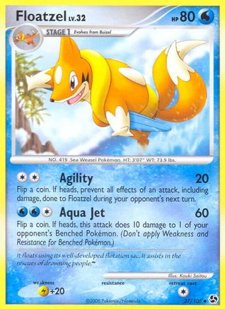 Floatzel (/106) Reverse Holofoil [DP: Great Encounters] Pokemon Single Pokémon
