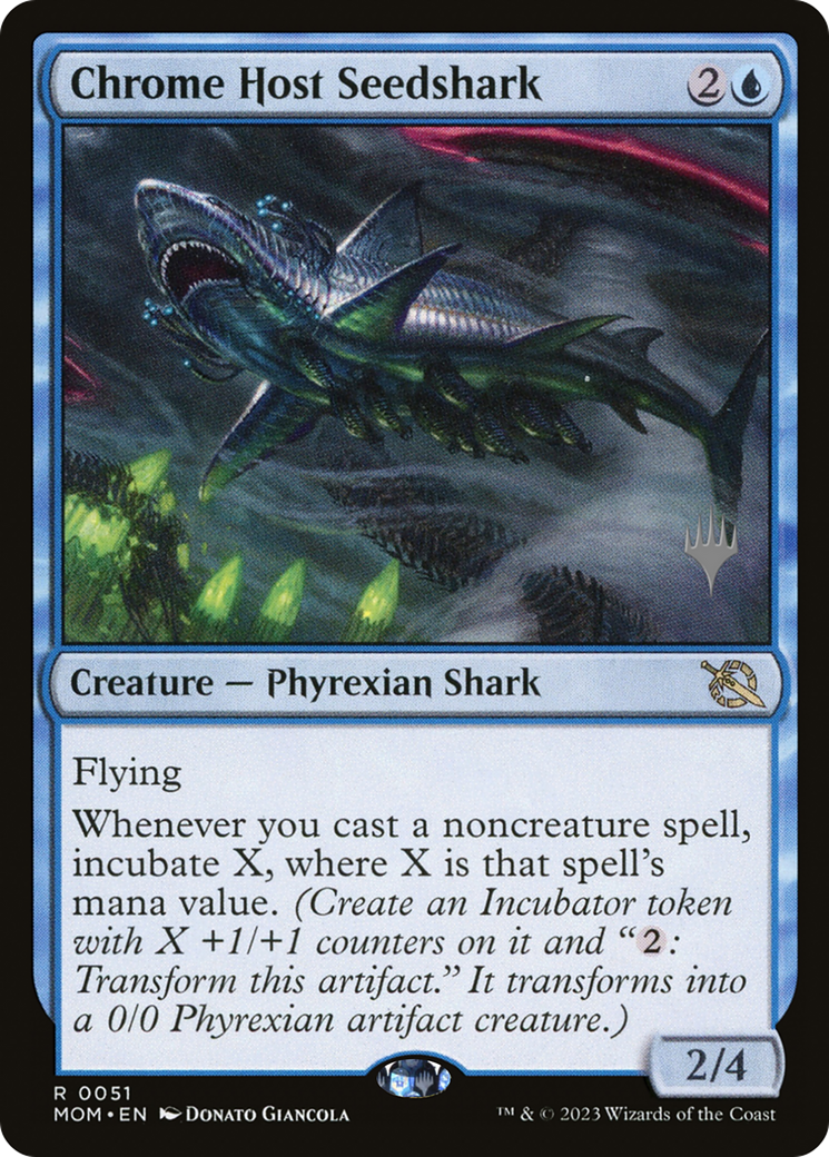 Chrome Host Seedshark (PPMOM-051) [March of the Machine Promos] Foil MTG Single Wizards of the Coast