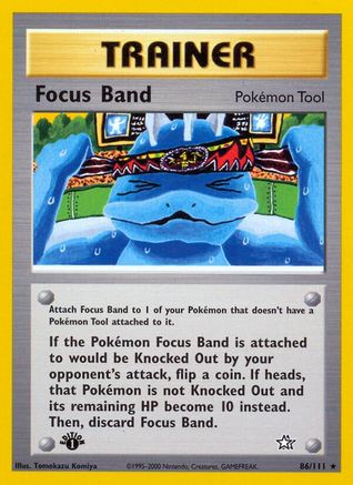 Focus Band (86/111) 1st Edition [Vintage: Neo Genesis] Pokemon Single Pokémon