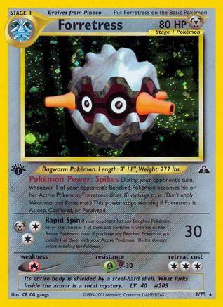 Forretress (2) (/75) 1st Edition Holofoil [Vintage: Neo Discovery] Pokemon Single Pokémon