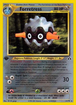 Forretress (21/75) 1st Edition [Vintage: Neo Discovery] Pokemon Single Pokémon