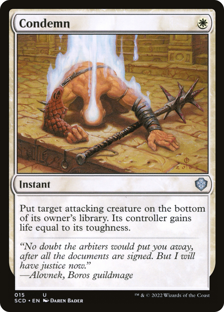 Condemn (SCD-015) [Starter Commander Decks] MTG Single Wizards of the Coast