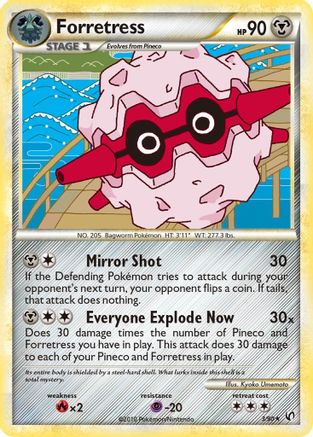 Forretress (3/90) Holofoil [HGSS: Undaunted] Pokemon Single Pokémon