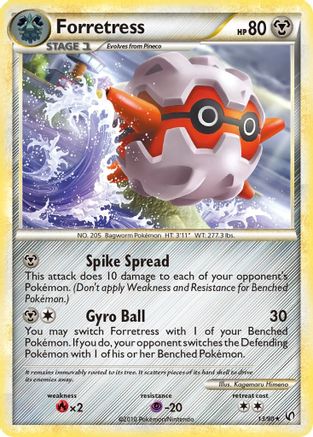 Forretress (13) (/90) [HGSS: Undaunted] Pokemon Single Pokémon