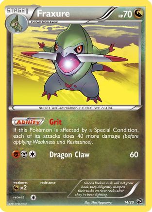 Fraxure (14) (/20) Holofoil [BW: Dragon Vault] Pokemon Single Pokémon