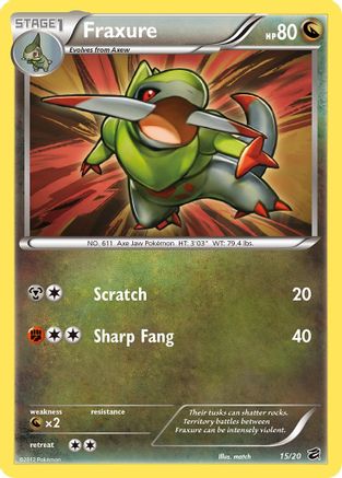 Fraxure (15) (/20) Holofoil [BW: Dragon Vault] Pokemon Single Pokémon