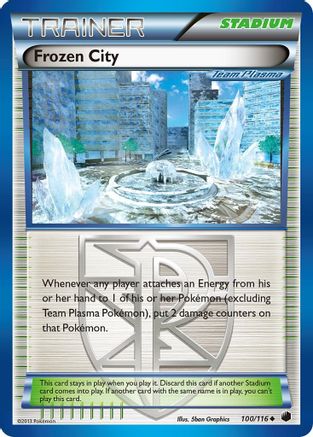 Frozen City (Team Plasma) (100/116) Reverse Holofoil [BW: Plasma Freeze] Pokemon Single Pokémon