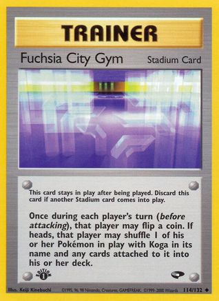Fuchsia City Gym (114/132) 1st Edition [Vintage: Gym Challenge] Pokemon Single Pokémon