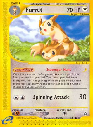 Furret (/147) [Vintage: Aquapolis] Pokemon Single Pokémon