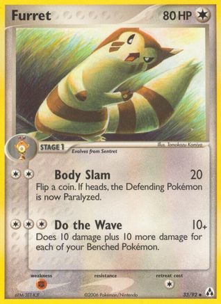 Furret (33/92) Reverse Holofoil [EX: Legend Maker] Pokemon Single Pokémon