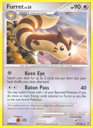Furret (/132) Reverse Holofoil [DP: Secret Wonders] Pokemon Single Pokémon