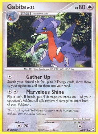 Gabite (48/123) [DP: Mysterious Treasures] Pokemon Single Pokémon