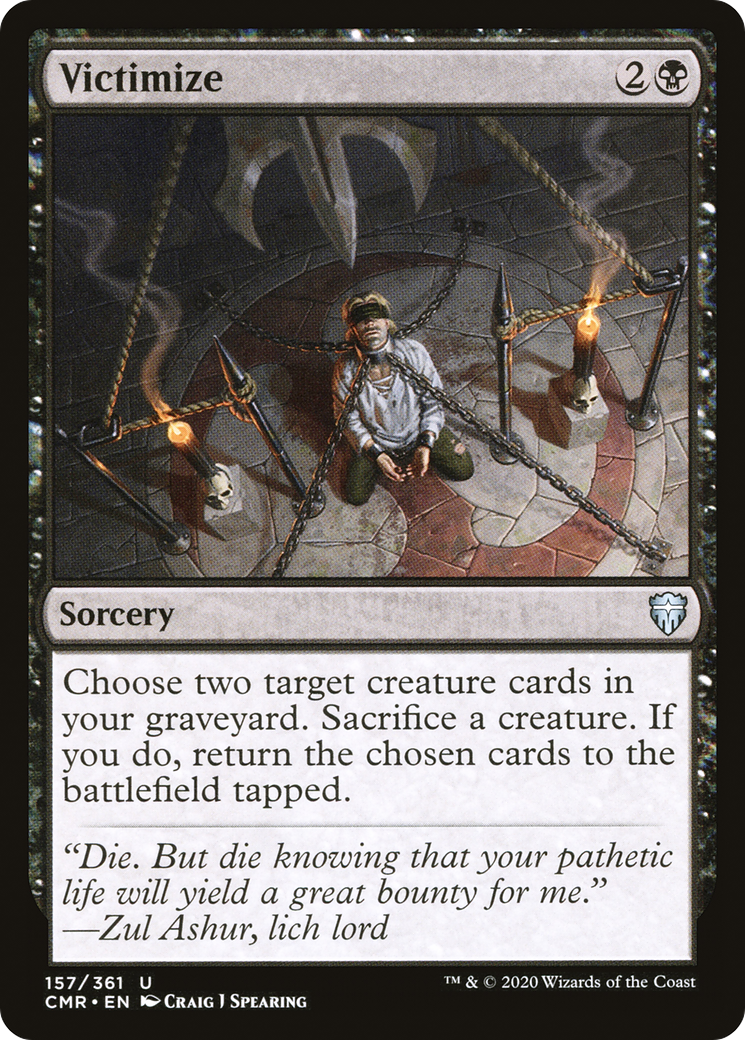 Victimize (CMR-157) [Commander Legends] MTG Single Wizards of the Coast