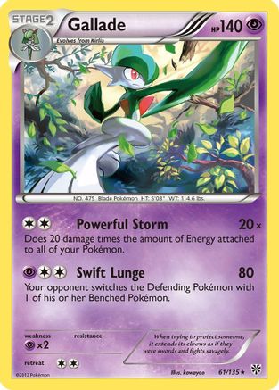 Gallade (/135) Holofoil [BW: Plasma Storm] Pokemon Single Pokémon