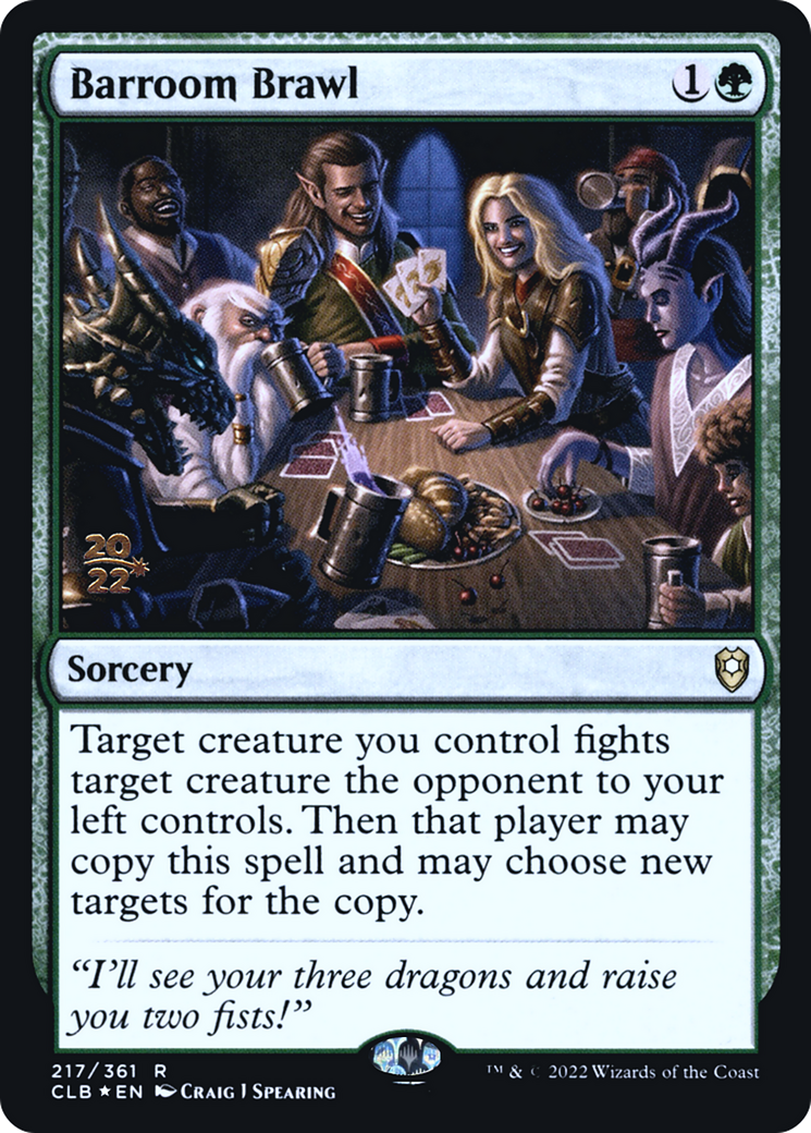 Barroom Brawl (PRE-217S) [Battle for Baldur's Gate Promos] Foil MTG Single Wizards of the Coast