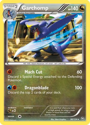 Garchomp (90) (/124) Reverse Holofoil [BW: Dragons Exalted] Pokemon Single Pokémon