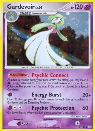 Gardevoir (8/127) - [Platinum: Base set] Holofoil Pokemon Single Pokémon