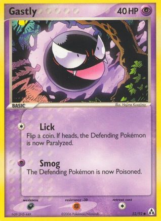 Gastly (52/92) Reverse Holofoil [EX: Legend Maker] Pokemon Single Pokémon