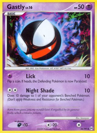 Gastly (36/99) Reverse Holofoil [Platinum: Arceus] Pokemon Single Pokémon