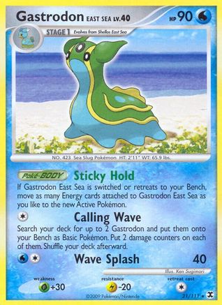 Gastrodon East Sea (/111) Reverse Holofoil [Platinum: Rising Rivals] Pokemon Single Pokémon