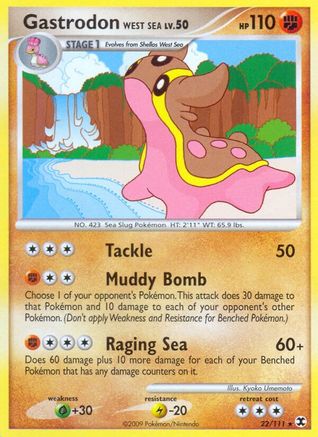 Gastrodon West Sea (/111) Reverse Holofoil [Platinum: Rising Rivals] Pokemon Single Pokémon