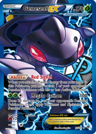 Genesect EX (Team Plasma) (97 Full Art) (97/101) - [BW: Plasma Blast] Holofoil Pokemon Single Pokémon