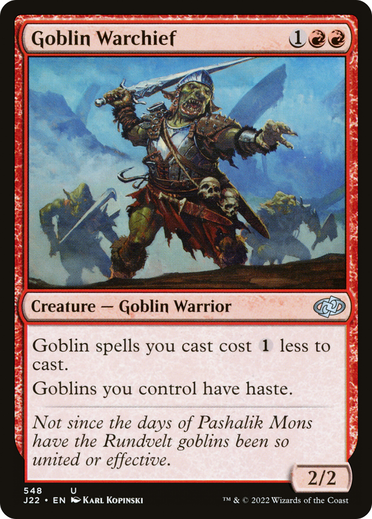 Goblin Warchief (J22-548) [Jumpstart 2022] MTG Single Wizards of the Coast