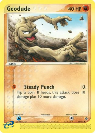 Geodude - 56/97 (56/97) Reverse Holofoil [EX: Dragon] Pokemon Single Pokémon