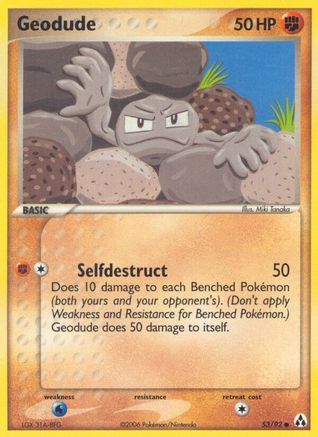 Geodude (53/92) Reverse Holofoil [EX: Legend Maker] Pokemon Single Pokémon