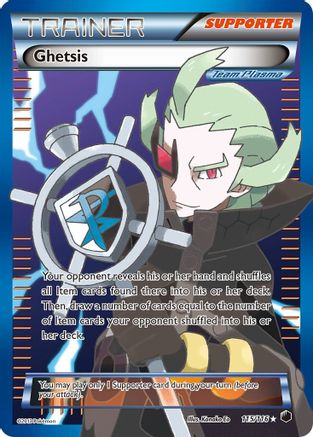Ghetsis (Team Plasma) (Full Art) (/116) Holofoil [BW: Plasma Freeze] Pokemon Single Pokémon