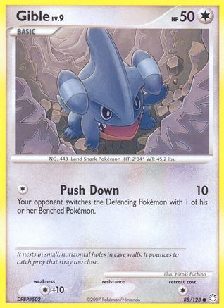 Gible (85/123) Reverse Holofoil [DP: Mysterious Treasures] Pokemon Single Pokémon