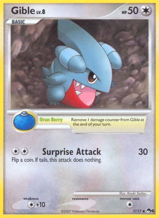 Gible (/17) Holofoil [Promos: POP Series 6] Pokemon Single Pokémon