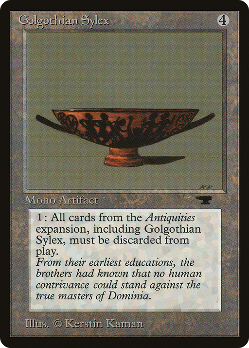 Golgothian Sylex (ATQ-051) [Oldschool] Antiquities MTG Single Wizards of the Coast