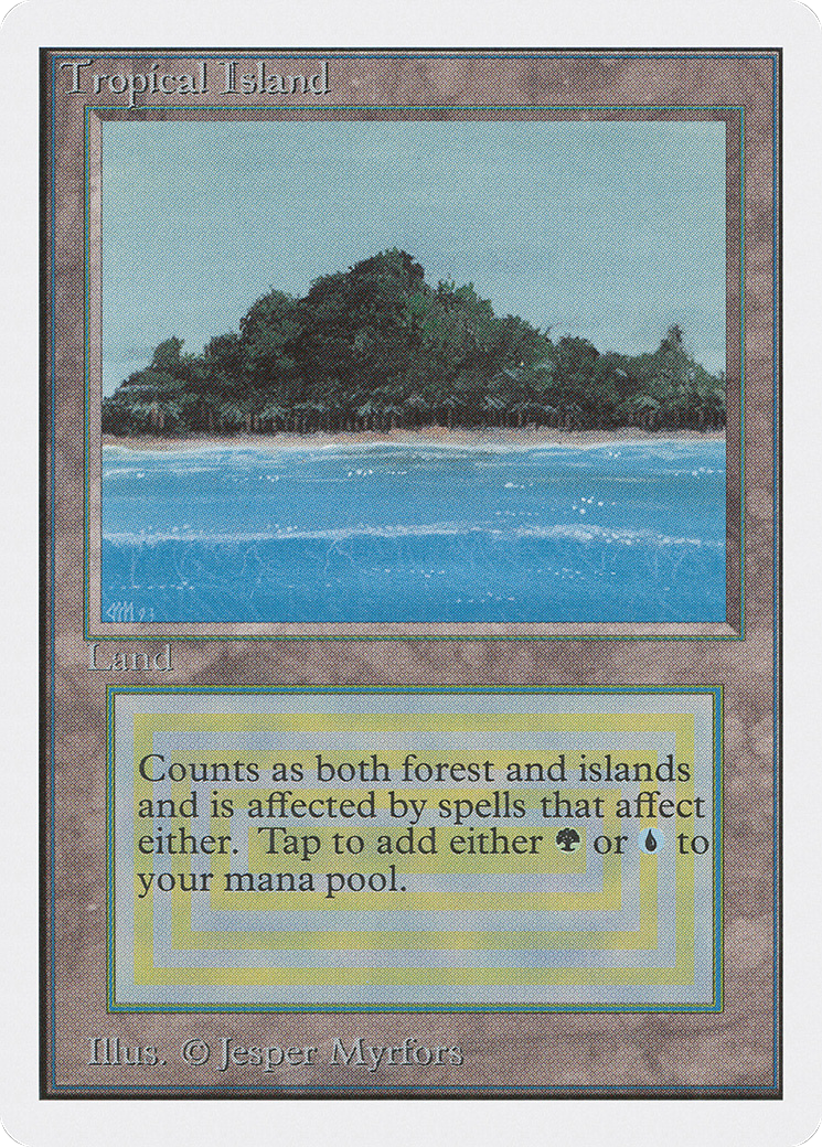 Tropical Island (2ED-284) [Oldschool] Unlimited Edition MTG Single Wizards of the Coast
