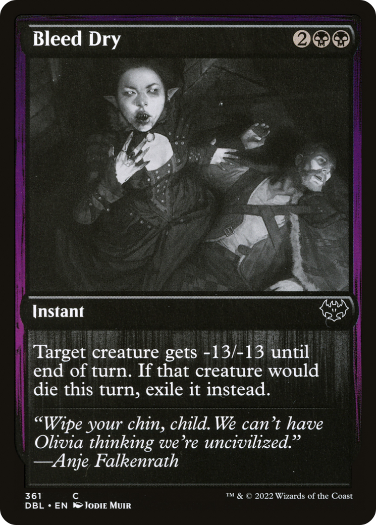 Bleed Dry (DBL-361) [Innistrad: Double Feature] MTG Single Wizards of the Coast
