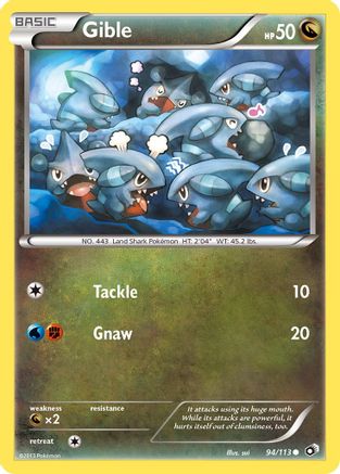 Gible (94/113) [BW: Legendary Treasures] Pokemon Single Pokémon