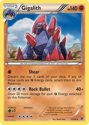 Gigalith (/98) Reverse Holofoil [BW: Emerging Powers] Pokemon Single Pokémon