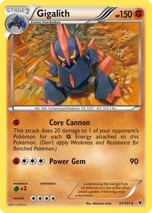 Gigalith (/101) [BW: Noble Victories] Pokemon Single Pokémon