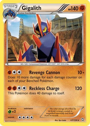 Gigalith (/124) Reverse Holofoil [BW: Dragons Exalted] Pokemon Single Pokémon