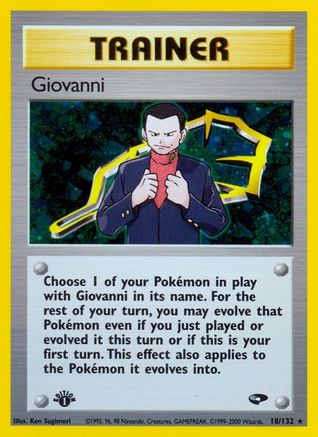 Giovanni (18) (/132) 1st Edition Holofoil [Vintage: Gym Challenge] Pokemon Single Pokémon