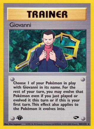Giovanni (104/132) 1st Edition [Vintage: Gym Challenge] Pokemon Single Pokémon