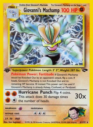 Giovanni's Machamp (6/132) 1st Edition Holofoil [Vintage: Gym Challenge] Pokemon Single Pokémon