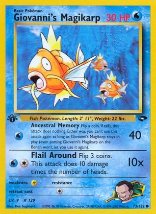 Giovanni's Magikarp (73/132) 1st Edition [Vintage: Gym Challenge] Pokemon Single Pokémon