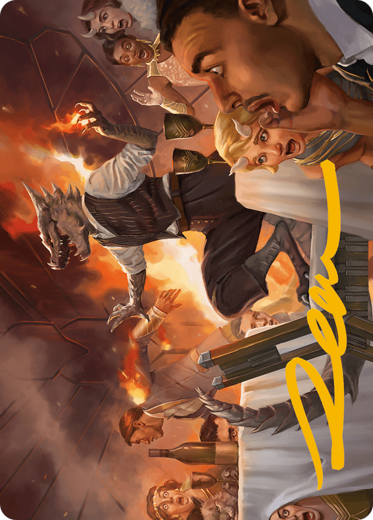 Party Thrasher Art Card (Gold-Stamped Signature) [Art Series] Modern Horizons 3 MTG Single Magic: The Gathering