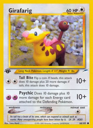 Girafarig (66/105) 1st Edition [Vintage: Neo Destiny] Pokemon Single Pokémon